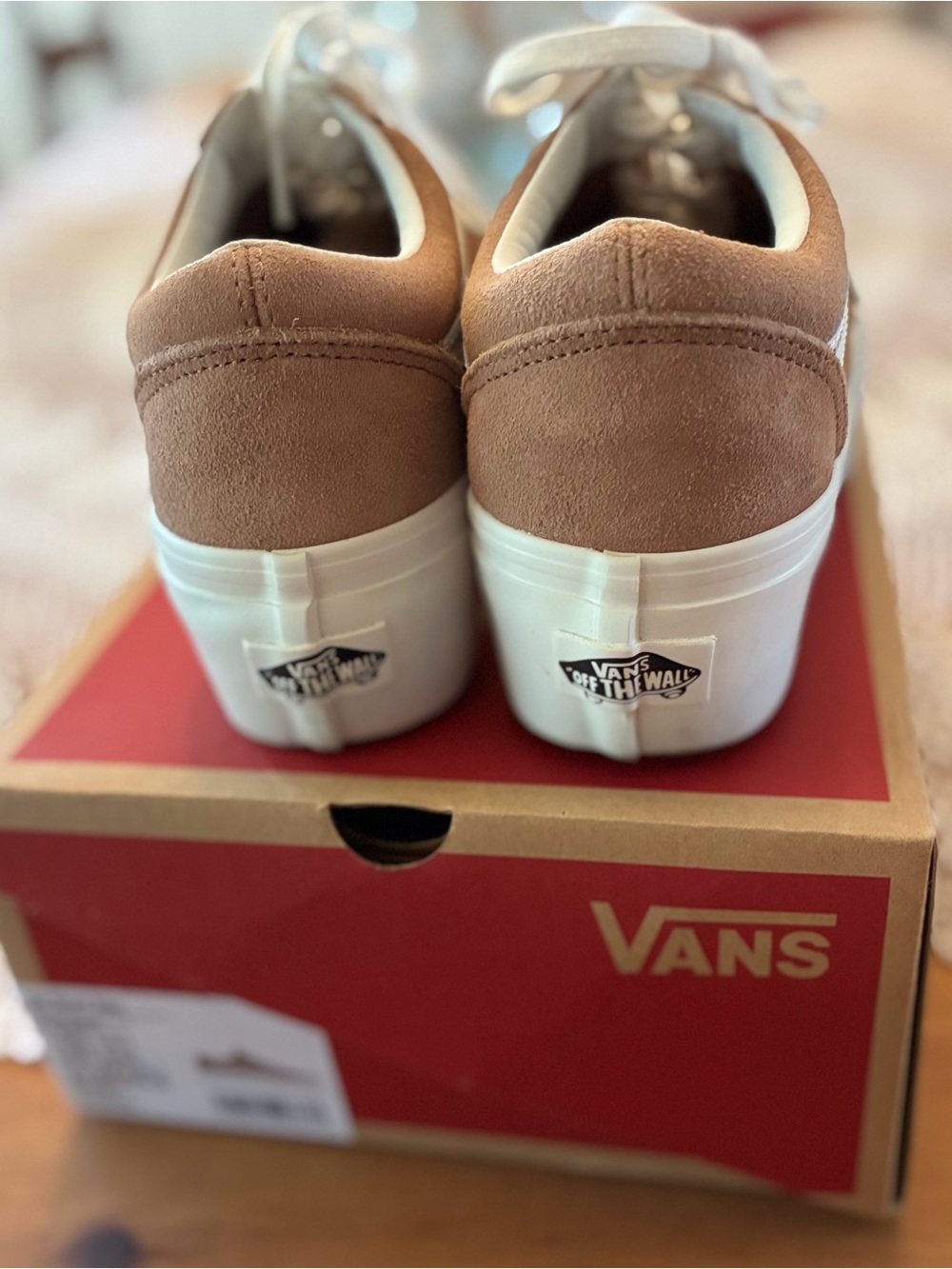 New Vans Old Skool Stackform Sneakers - Brown and White - Picture 5 of 12